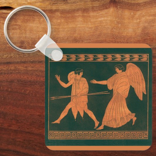 Diana en een engel, Romeinse mythologie Sleutelhanger (Voorkant)