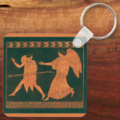Diana en een engel, Romeinse mythologie Sleutelhanger (Achterkant)