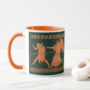 Diana en een engel, vintage Romeinse mythologie Mok