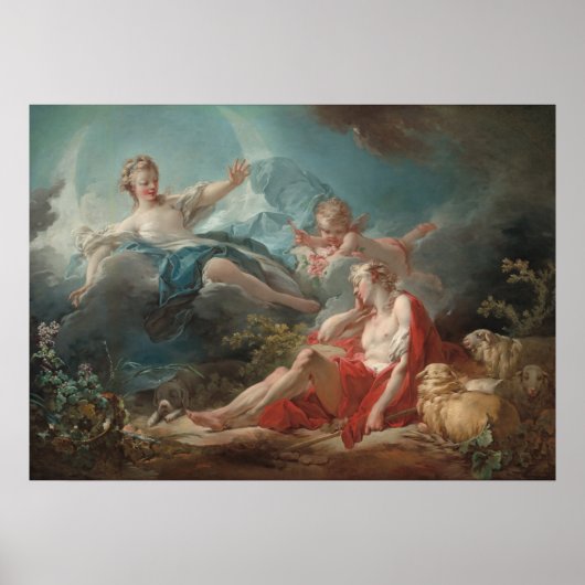 Diana en Endymion - Jean Fragonard Fine Art Poster (Voorkant)