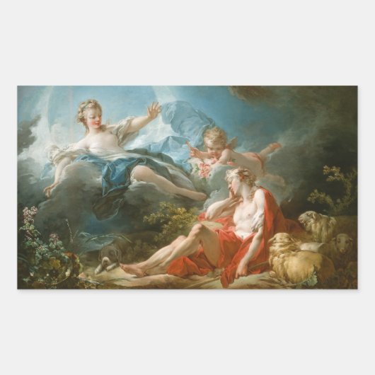 Diana en Endymion van Jean-Honoré Fragonard Rechthoekige Sticker (Voorkant)