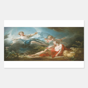 Diana en Endymion van Jean-Honoré Fragonard Rechthoekige Sticker
