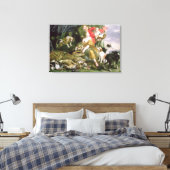 Diana en haar handmaidens na de jacht canvas afdruk (Insitu (Slaapkamer))