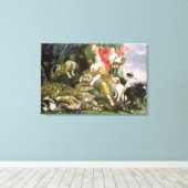 Diana en haar handmaidens na de jacht canvas afdruk (Insitu (Houten vloer))