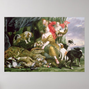 Diana en haar handmaidens na de jacht poster