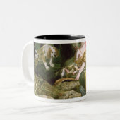 Diana en haar handmaidens na de jacht tweekleurige koffiemok (Voorkant links)