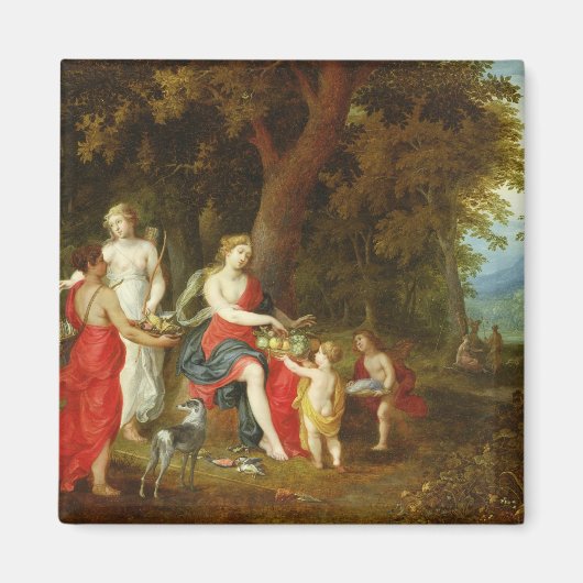Diana en Hare Maidens, na de jacht, 1626 Magneet (Voorkant)
