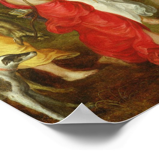 Diana en Hare Maidens, na de jacht, 1626 Poster (Hoek)