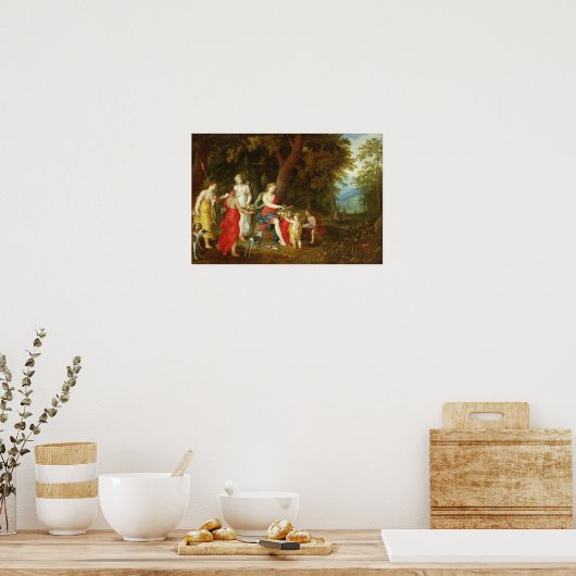 Diana en Hare Maidens, na de jacht, 1626 Poster (Keuken)