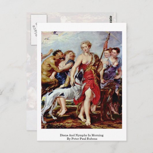 Diana en Nymphen in de ochtend door Peter Paul Rub Briefkaart (Voorkant / Achterkant)