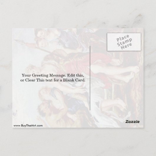 Diana en Nymphen in de ochtend door Peter Paul Rub Briefkaart (Achterkant)