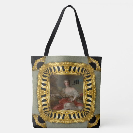 Diana Fine Art Girly Monogram Tote Bag (Voorkant)