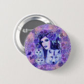 Diana godin kunst van Renee Ronde Button 5,7 Cm (Voorkant /achterkant)