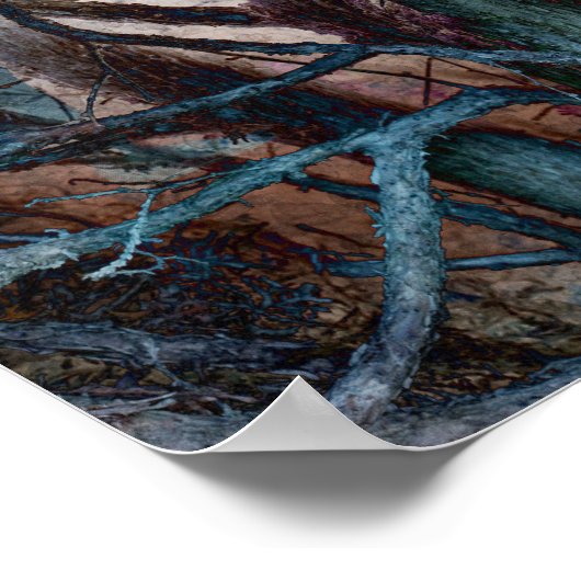 Diana, godin van de Hunt, in een Magisch Woud Poster (Hoek)