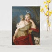 Diana, godin van de jacht | Pietro Rotari Kaart (Gele Bloem)