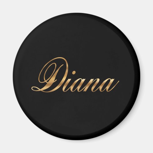 Diana gold Design Lettering Magnet (Voorkant)