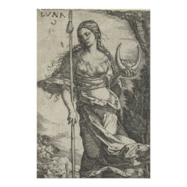 Diana Luna  Illustratie Glanzend Poster