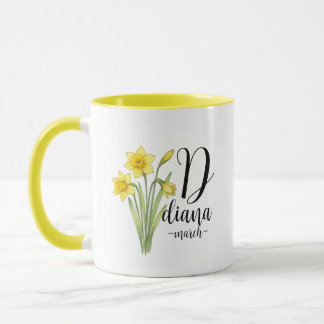 Diana – March Birth Flower Daffodil, Pretty Floral Mok