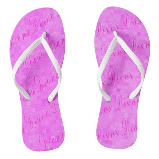Diana Meisjes Naam Logo, Teenslippers (Voetbed)