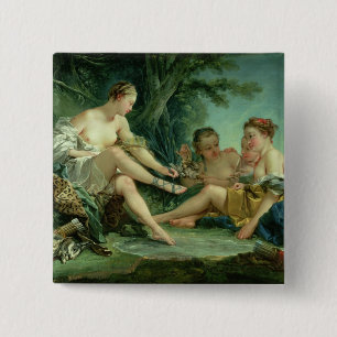 Diana na de Jacht, 1745 Vierkante Button 5,1 Cm
