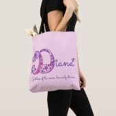 Diana-naam en betekenis monogram zak tote bag (Dichtbij)