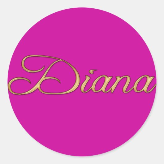 DIANA naam gepersonaliseerde cadeau Stickers (Voorkant)