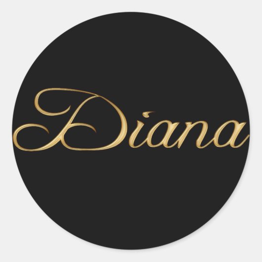DIANA naam gepersonaliseerde cadeau Stickers (Voorkant)