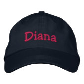 Diana Name Embroged Baseball Pet (Voorkant)