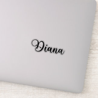 Diana Name - Handgeschreven kalligrafie Sticker