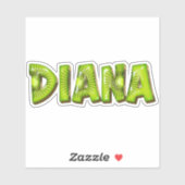 Diana Name Kiwi Design Aufkleber Sticker (Vel)