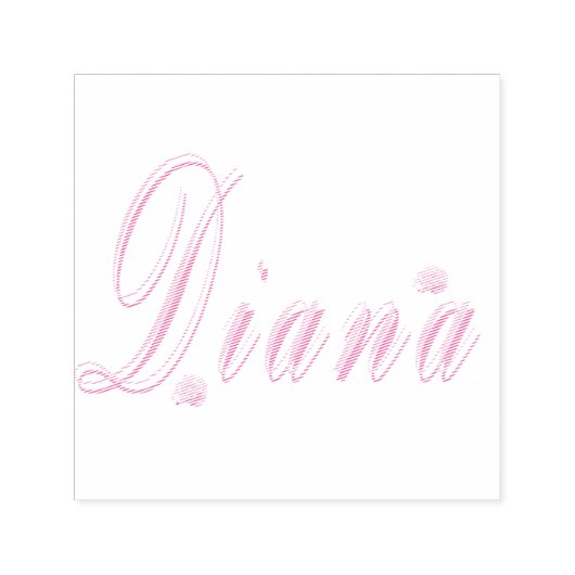 Diana Name Logo, Zelfinktende Stempel (Design)