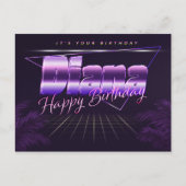 Diana Name Vorname lila Postkarte Geburtstag Briefkaart (Voorkant)