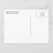 Diana, Princess of Wales, Memorial Walk Marker Briefkaart (Achterkant)