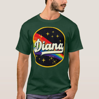 Diana regenboog in ruimte  stijl t-shirt