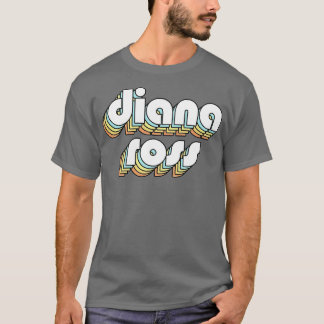 Diana Ross Retro Rainbow Typography Vervaagde stij T-shirt