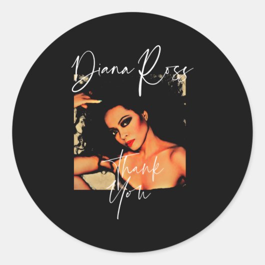 Diana Ross Super Star Ronde Sticker (Voorkant)