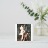 Diana The Huntress by Gaston Casimir Saint Pierre Vierkante Visitekaartje (Staand voorkant)