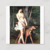 Diana The Huntress by Gaston Casimir Saint Pierre Vierkante Visitekaartje (Voorkant)