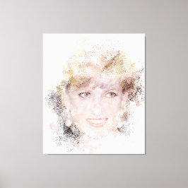Diana The People's Princess Waterverf Portrait Canvas Afdruk