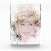 Diana The People's Princess Waterverf Portrait Fotoblokken (Voorkant)