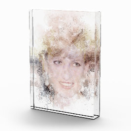 Diana The People's Princess Waterverf Portrait Fotoblokken