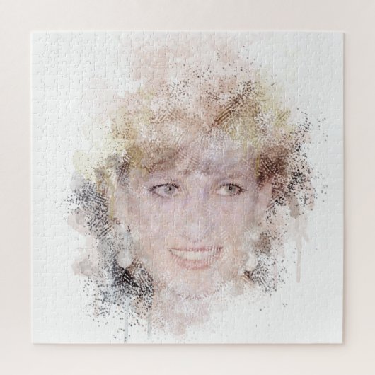 Diana The People's Princess Waterverf Portrait Legpuzzel (Verticaal)
