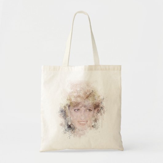 Diana The People's Princess Waterverf Portrait Tote Bag (Voorkant)