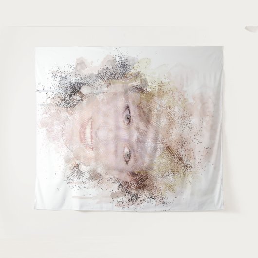 Diana The People's Princess Waterverf Portrait Wandkleed (Voorkant (horizontaal))