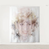 Diana The People's Princess Waterverf Portrait Wandkleed (Voorkant)
