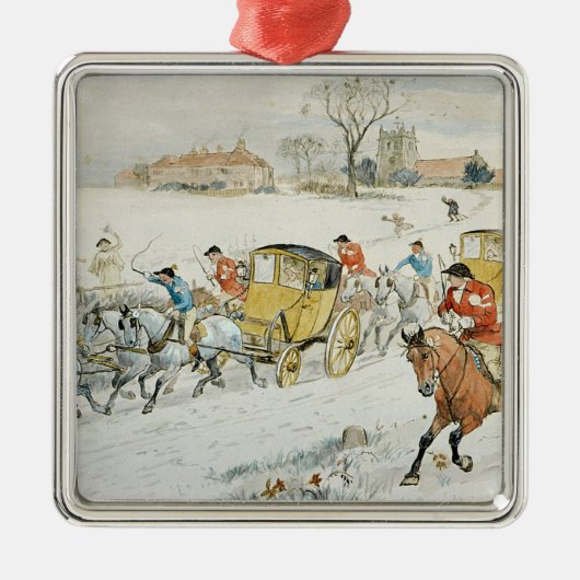 Diana Wood's bruiloft: terugkeer van de kerk Metalen Ornament (Voorkant)