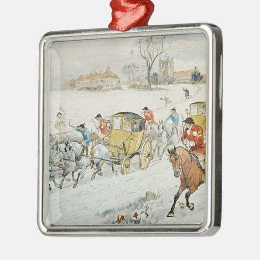 Diana Wood's bruiloft: terugkeer van de kerk Metalen Ornament (Links)