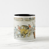 Diana Wood's bruiloft: terugkeer van de kerk Tweekleurige Koffiemok (Center)