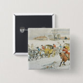 Diana Wood's bruiloft: terugkeer van de kerk Vierkante Button 5,1 Cm (Voorkant /achterkant)