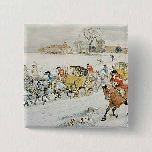 Diana Wood's bruiloft: terugkeer van de kerk Vierkante Button 5,1 Cm (Voorkant)